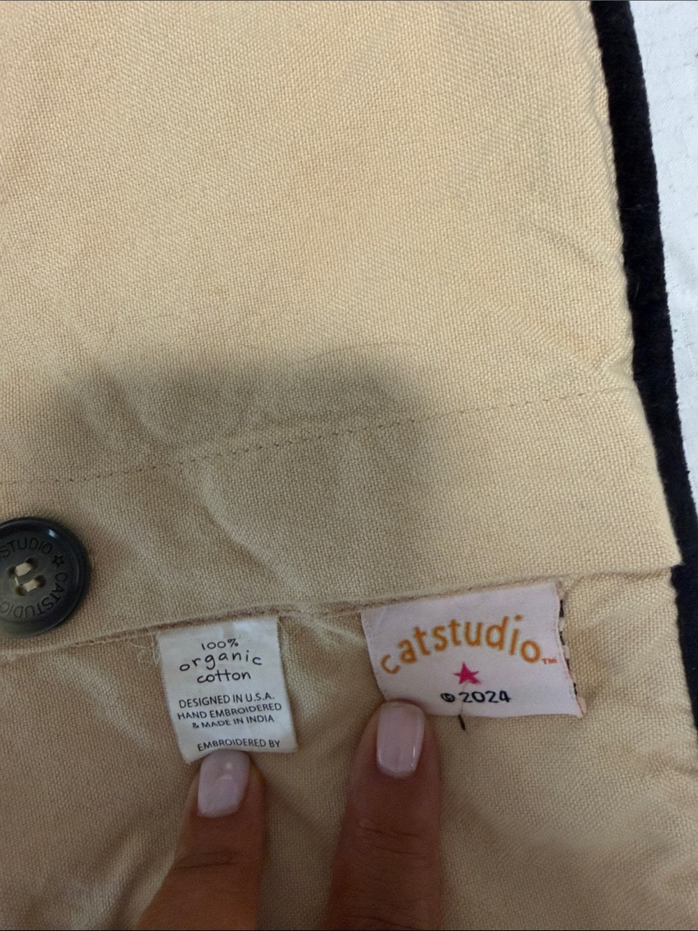 Catstudio New York City Pillow 18" NYC Embroidered Map - EUC - $245 Retail - Picture 4 of 9
